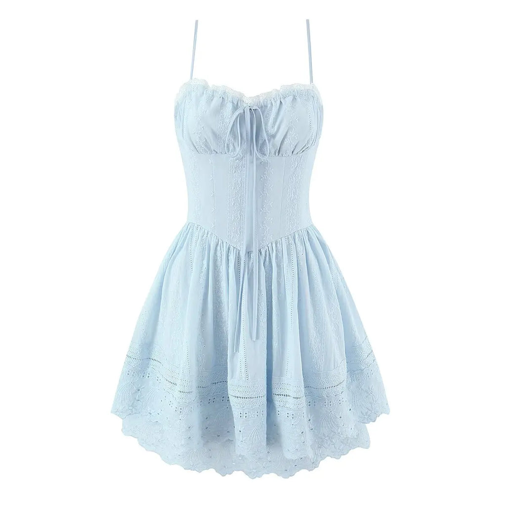 ELLIS EMBROIDERY MINI DRESS