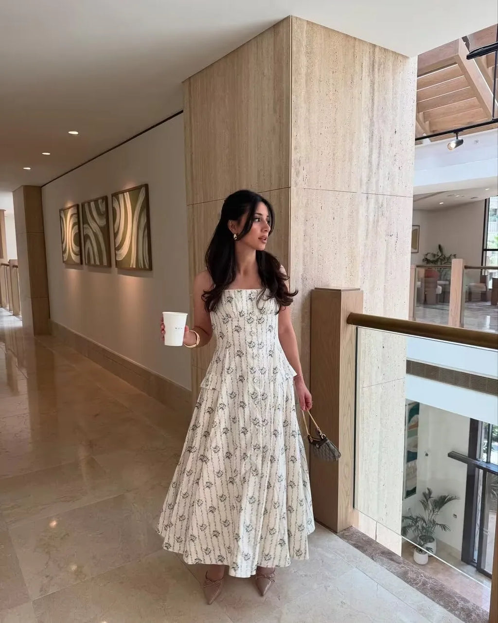 ALLORA FLORAL MIDI DRESS