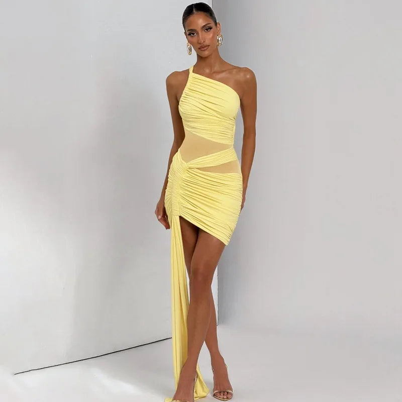 ZENINA RUCHED MINI DRESS