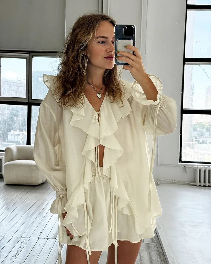 KIARA RUFFLE TWO PIECE SET