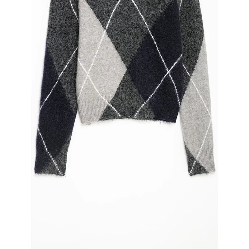 Aspen Argyle Knit Sweater