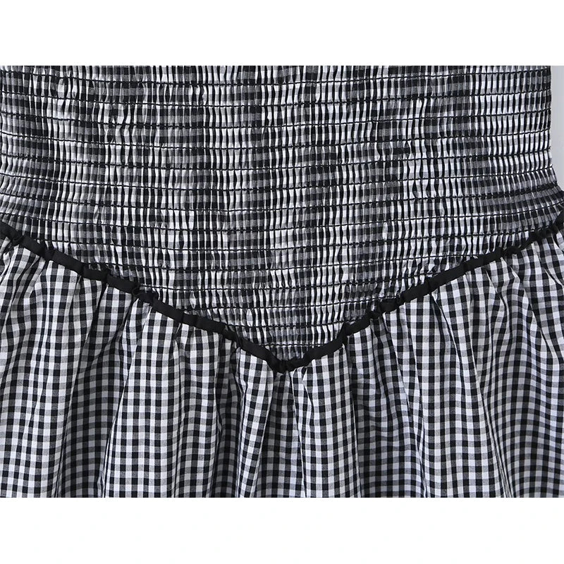 LAVANI PLAID MINI DRESS