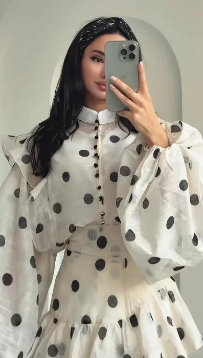 LARA POLKA DOT TWO PIECE SET