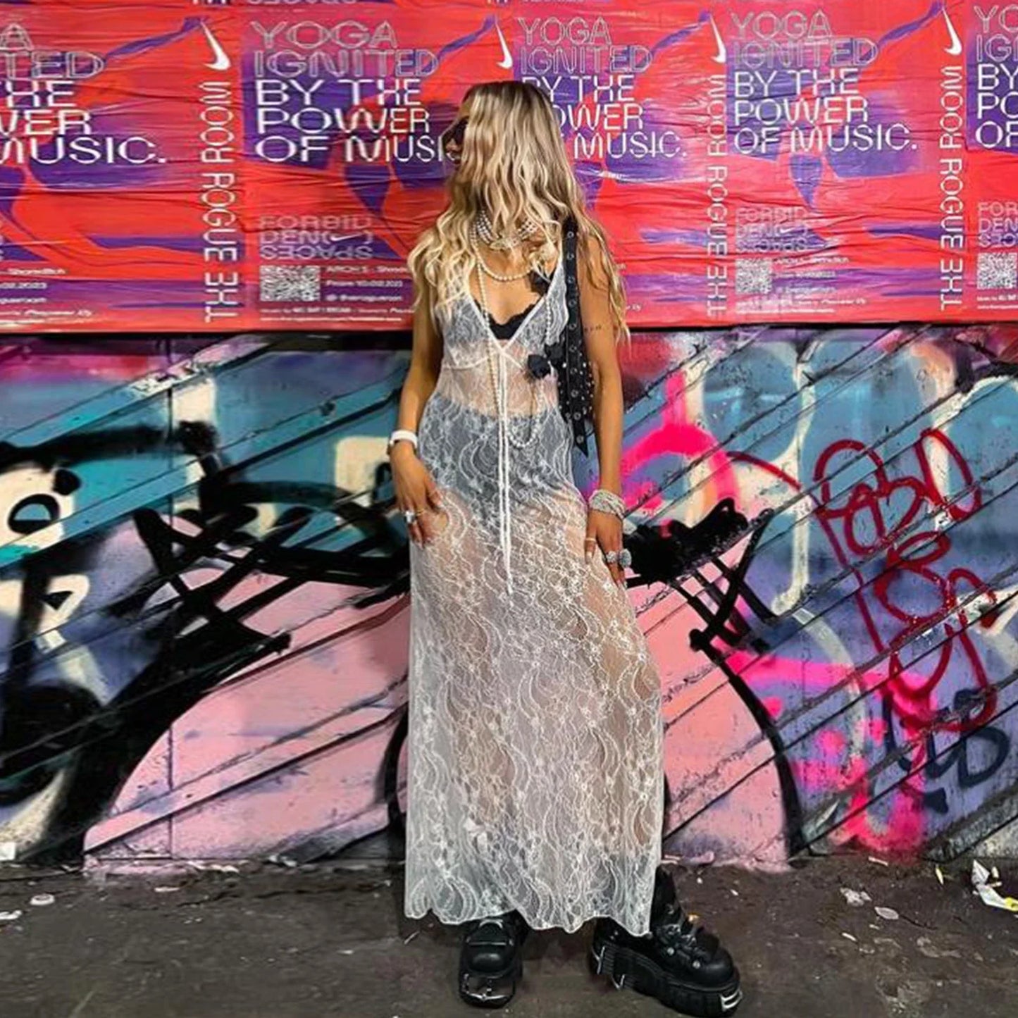 WEI  LACE MAXI DRESS