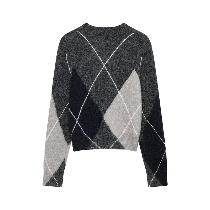 Aspen Argyle Knit Sweater