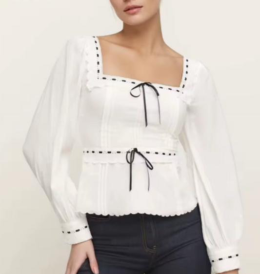 MAIA RIBBON BLOUSE