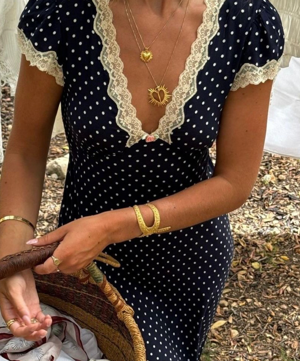 MARGO POLKA DOT MIDI DRESS