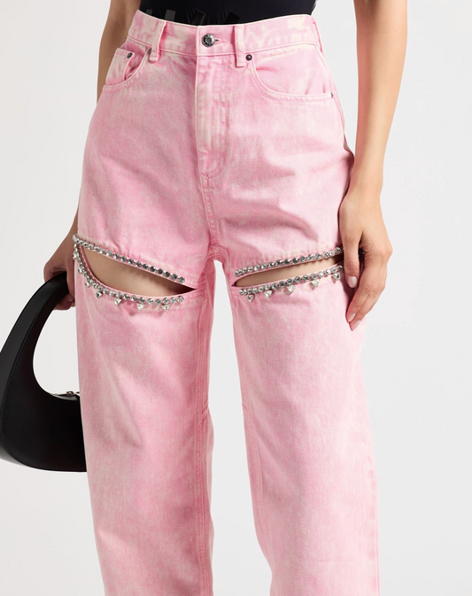 SINDI CUT OUT CRYSTAL JEANS