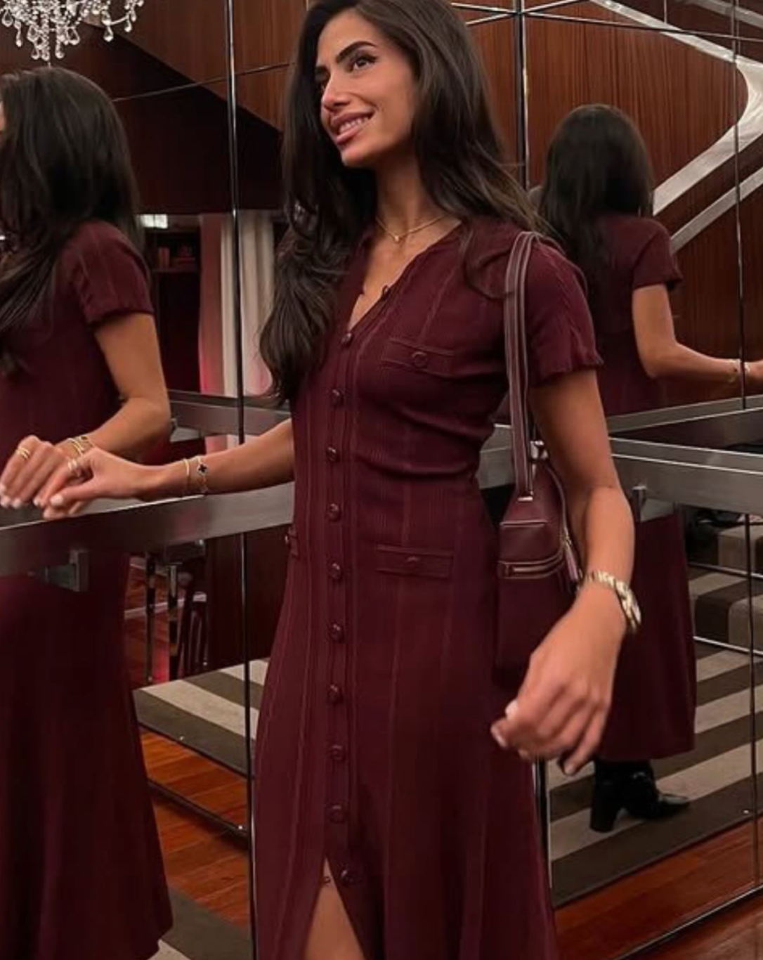 FONTANNE KNIT MIDI DRESS