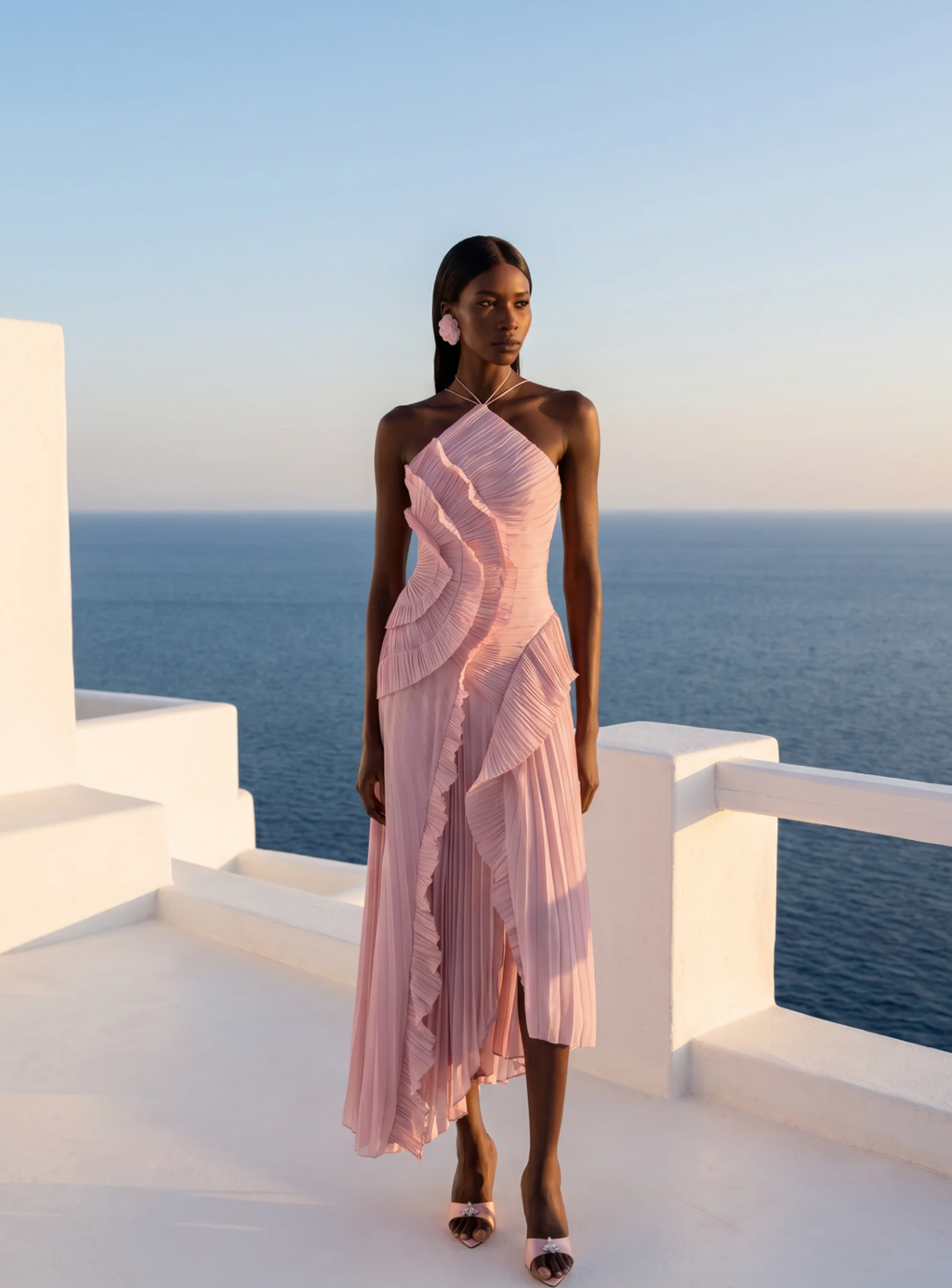 ARIA PLEATED MAXI DRESS