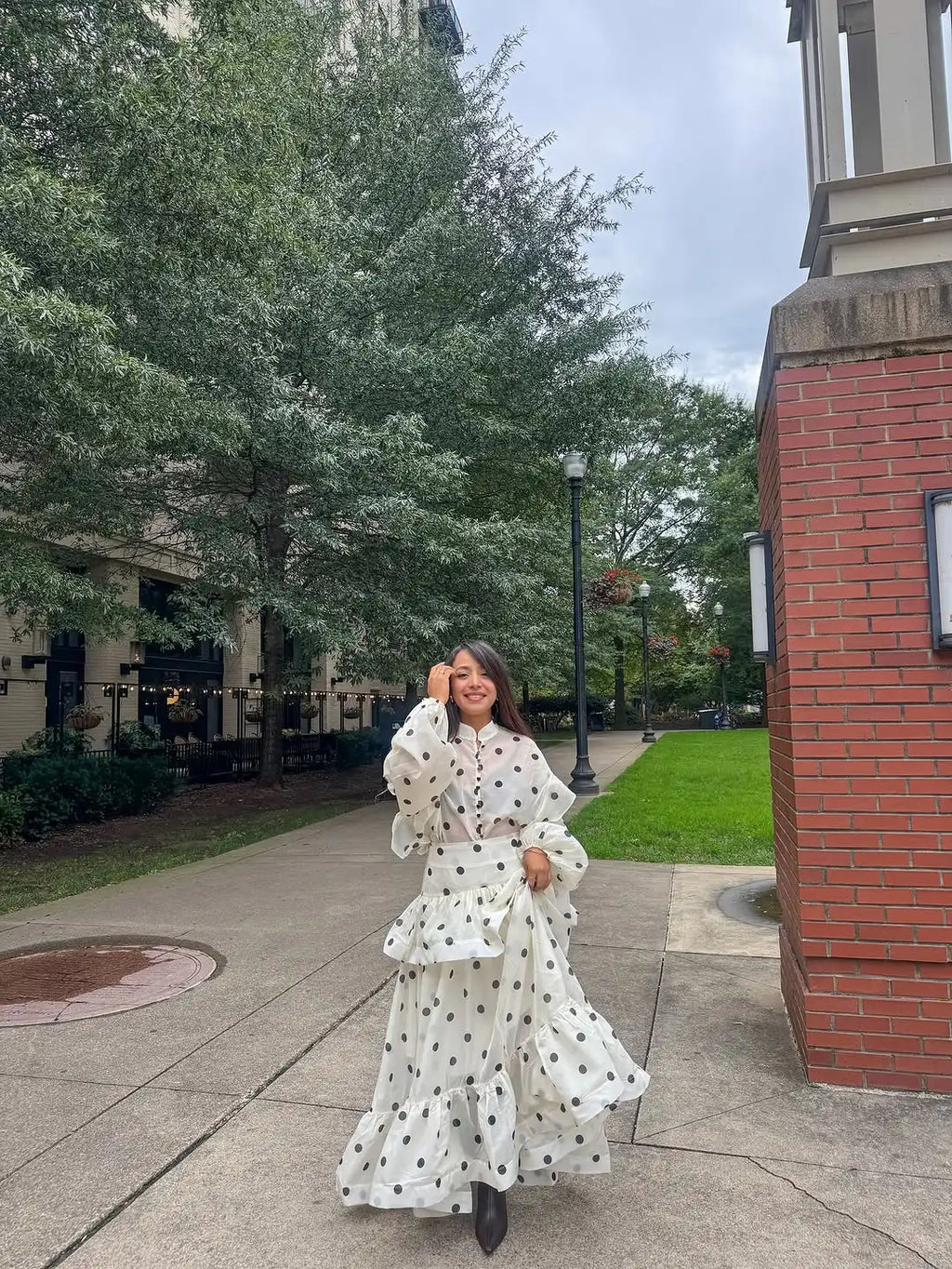 LARA POLKA DOT TWO PIECE SET