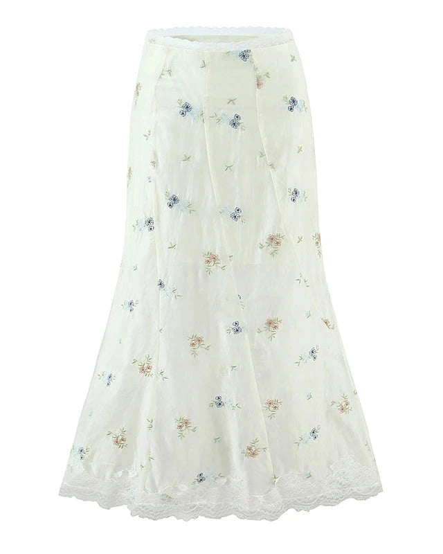 EMERY CO-ORD FLORAL LACE SKIRT