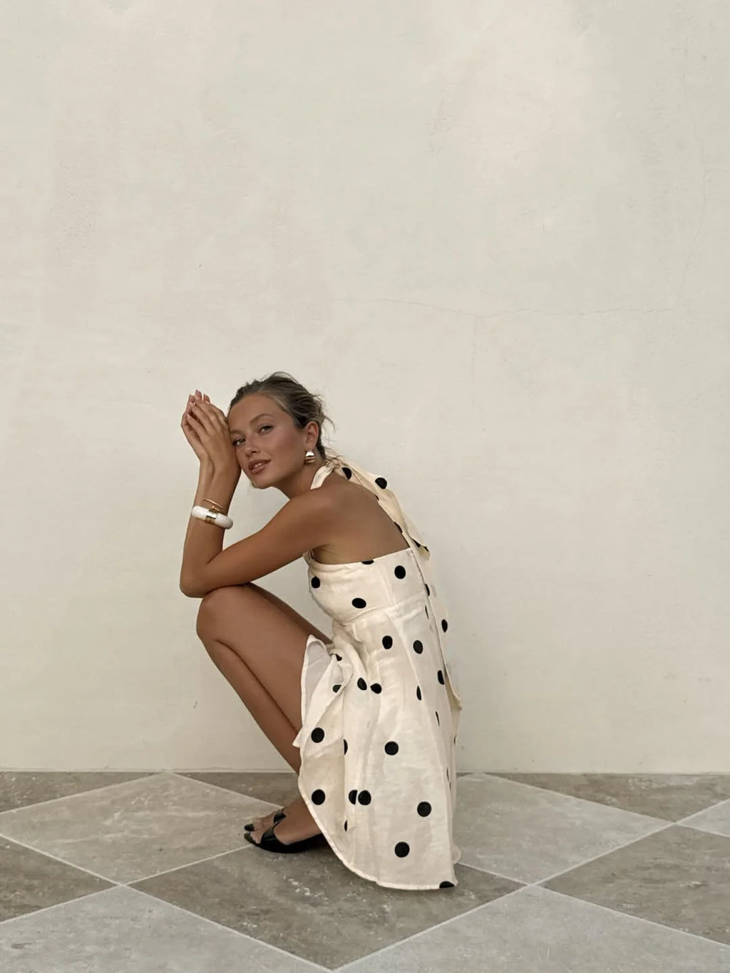 MARENA POLKA DOT MINI DRESS