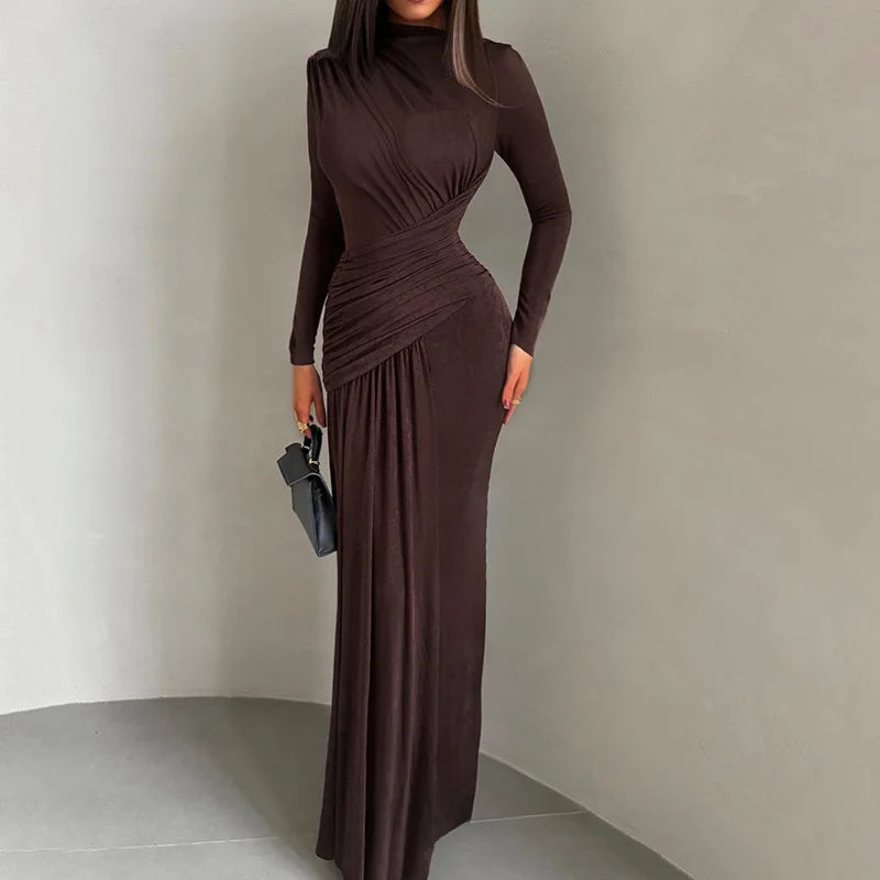 FERN RUCHED MAXI DRESS