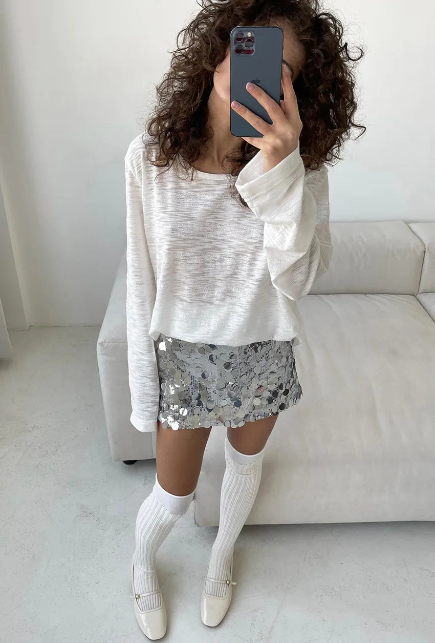 AZIEL SEQUIN MINI SKIRT