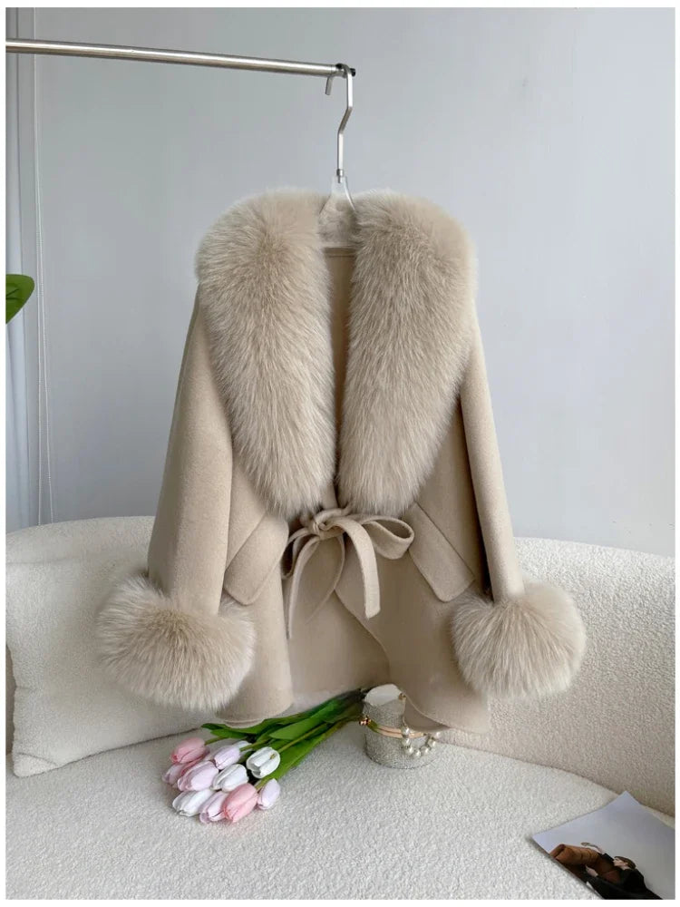 KALA WOOL FOX FUR COAT
