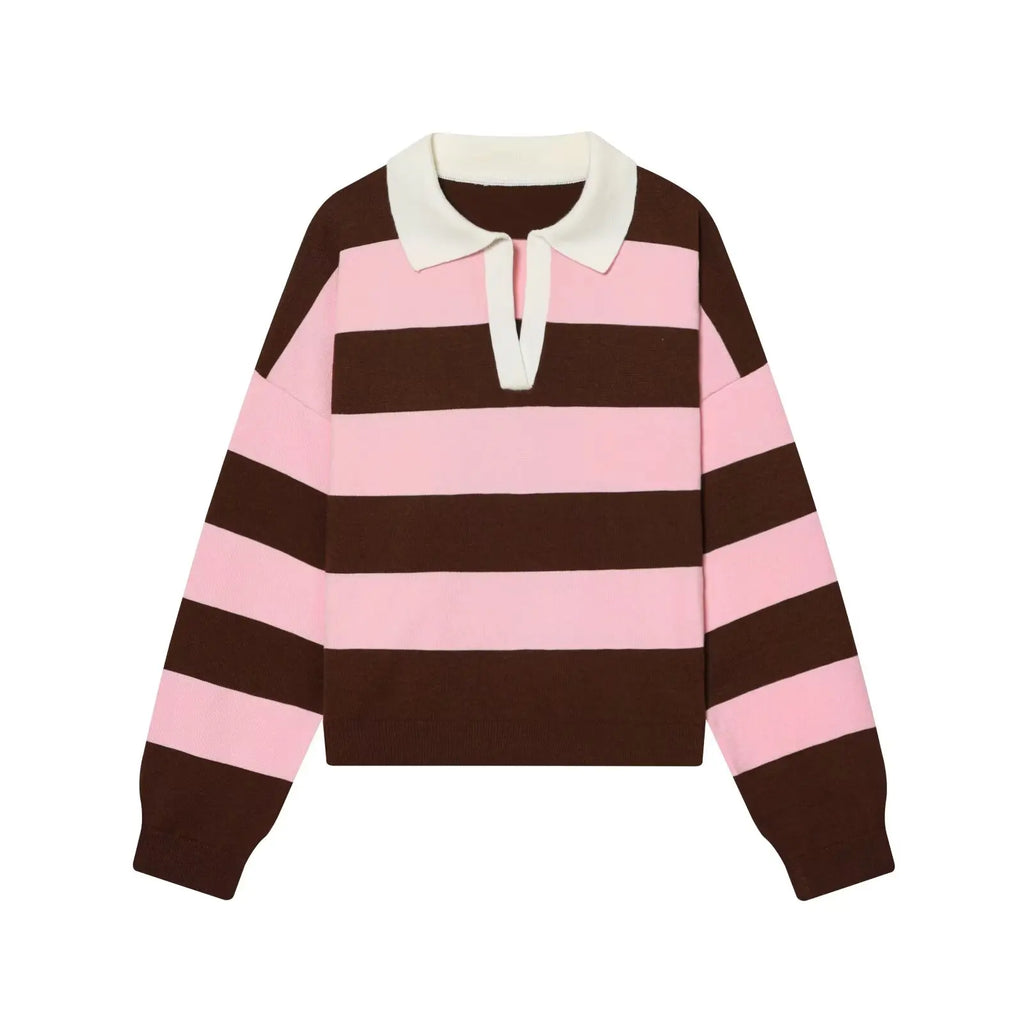 Maia Polo Striped Sweater