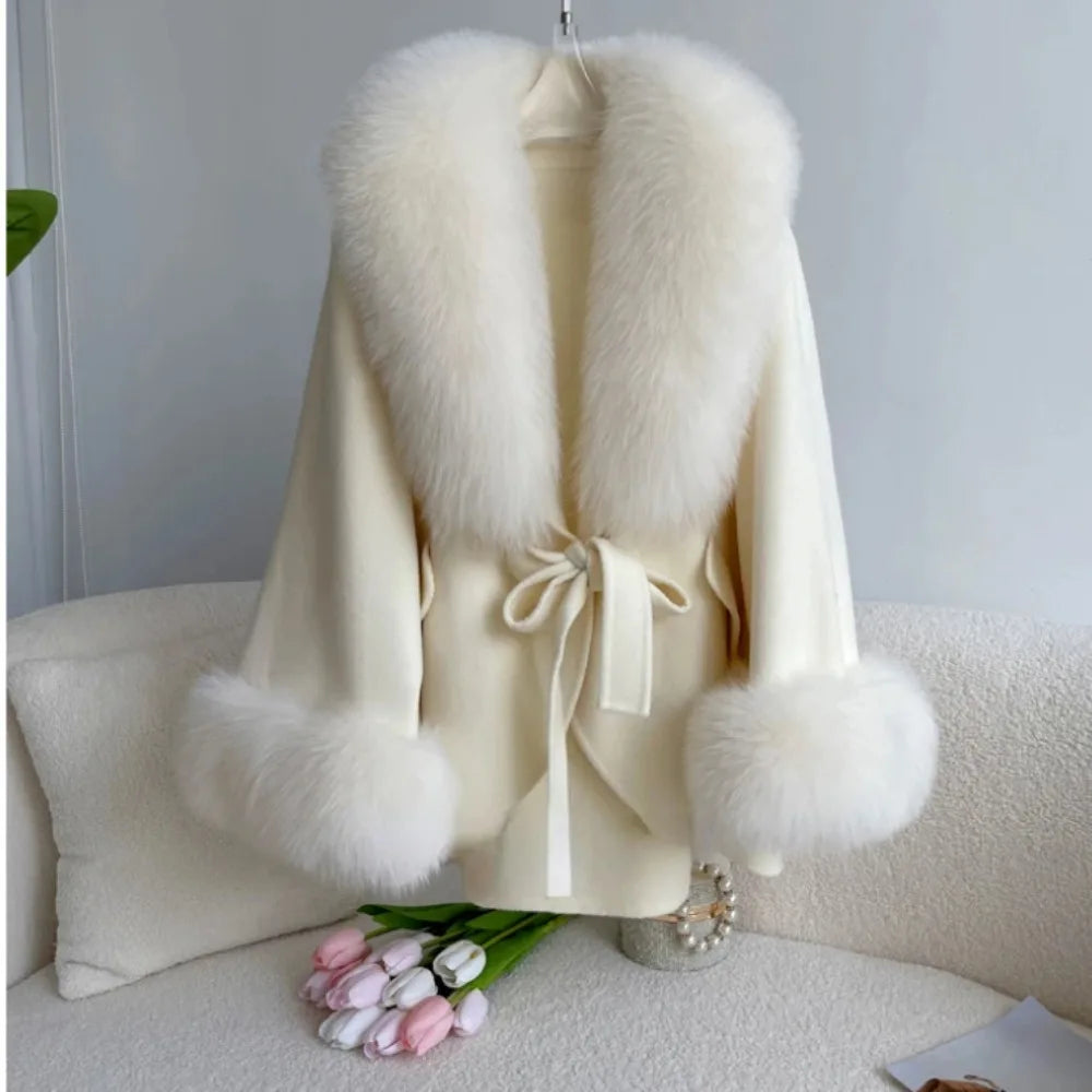 KALA WOOL FOX FUR COAT