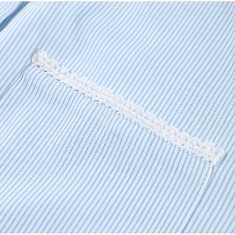 SOLENE STRIPED TWO PIECE SET BLUE