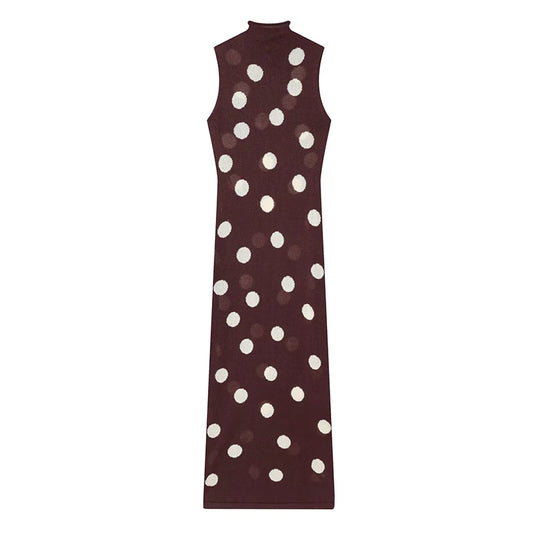 LENA POLKA DOT MAXI DRESS