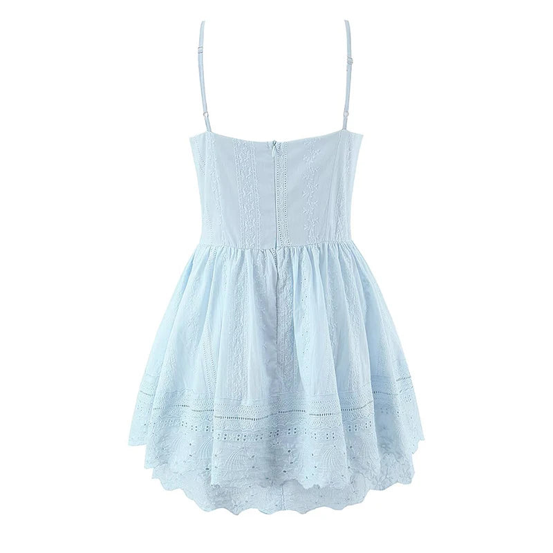 ELLIS EMBROIDERY MINI DRESS