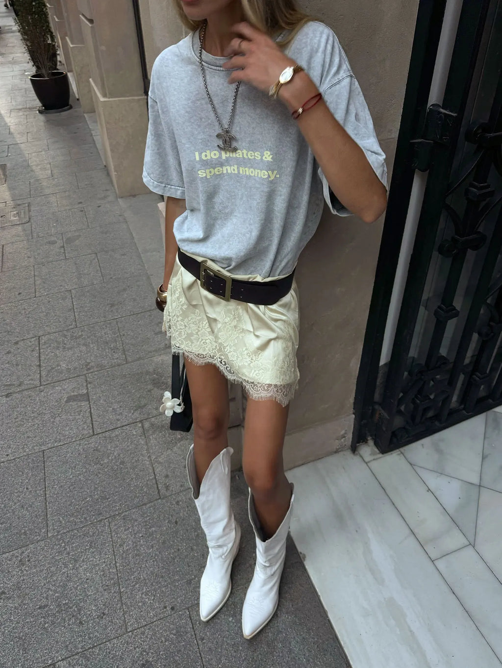 NARA SATIN MINI SKIRT