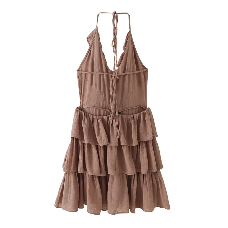 ZONARI RUFFLE MINI DRESS