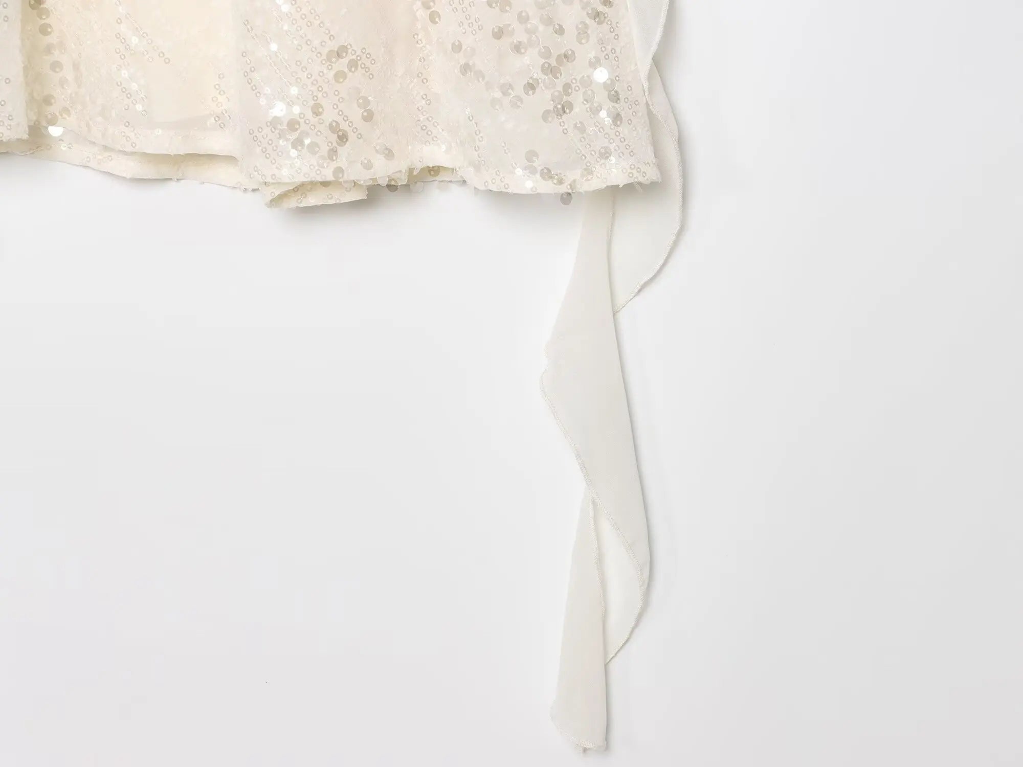 LELI SEQUIN RUFFLE MINI DRESS