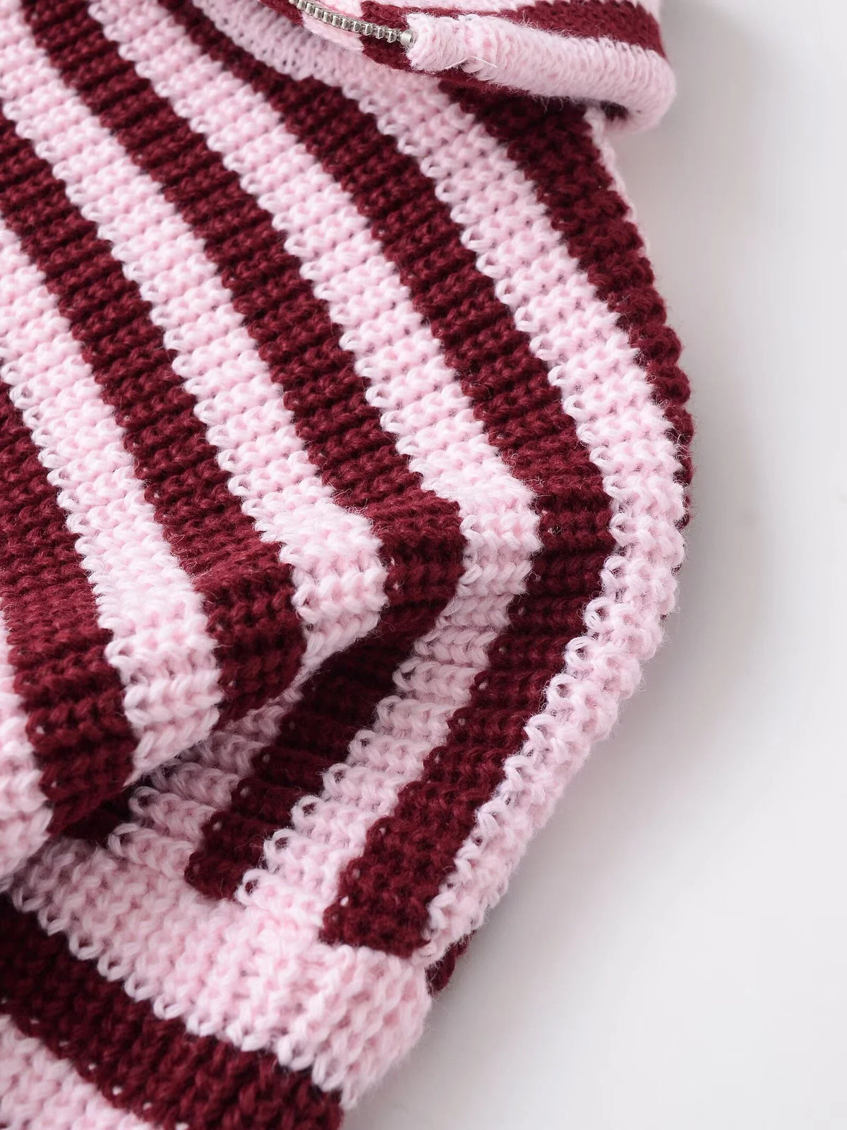 Maia Zip Up Striped Cardigan