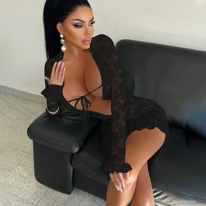 MALENA LACE MINI DRESS