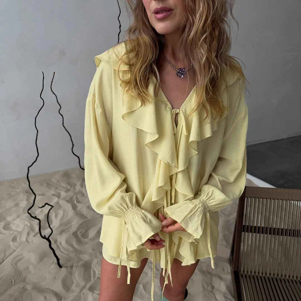 KIARA RUFFLE TWO PIECE SET