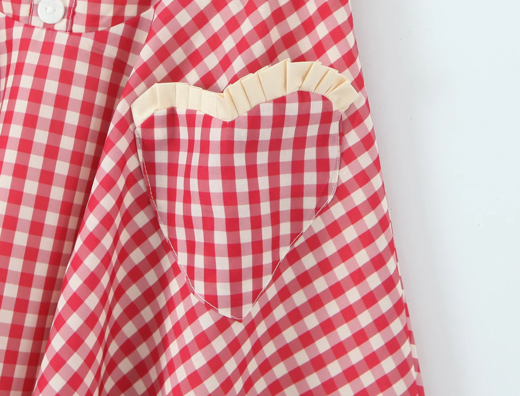 MADDIE PLAID MINI DRESS