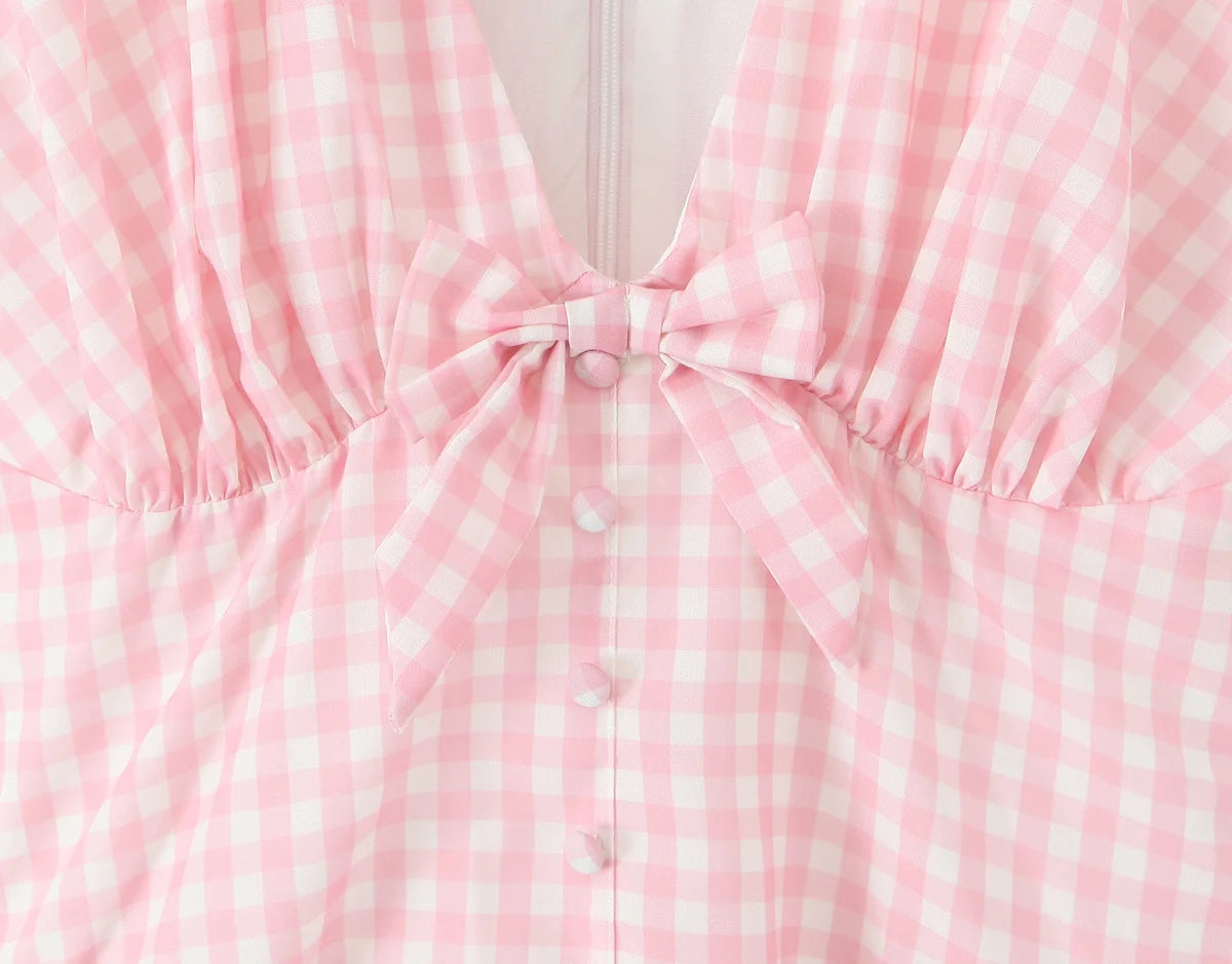 AISHA PLAID MINI DRESS