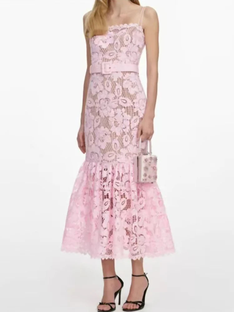 LILI LACE MIDI DRESS