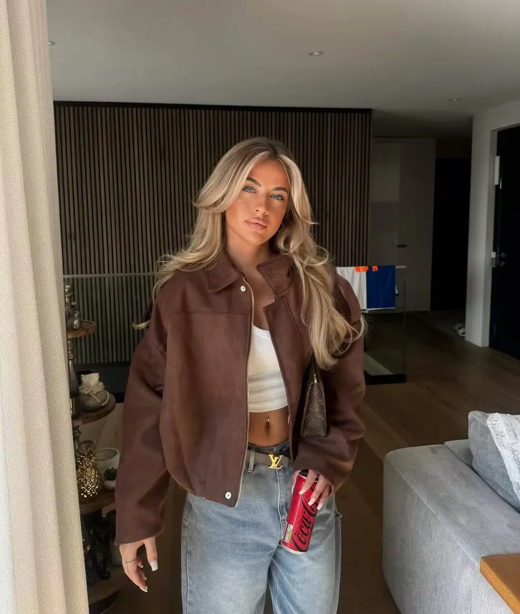 LILO SUEDE BOMBER JACKET