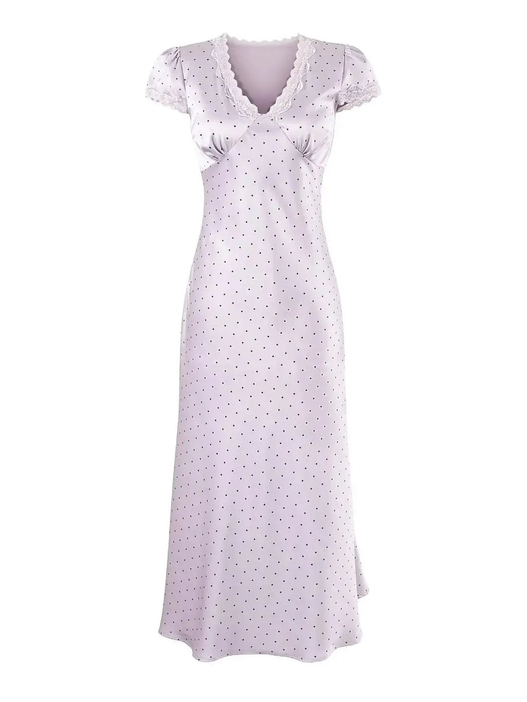 CHARIS POLKA DOT MIDI DRESS LILAC