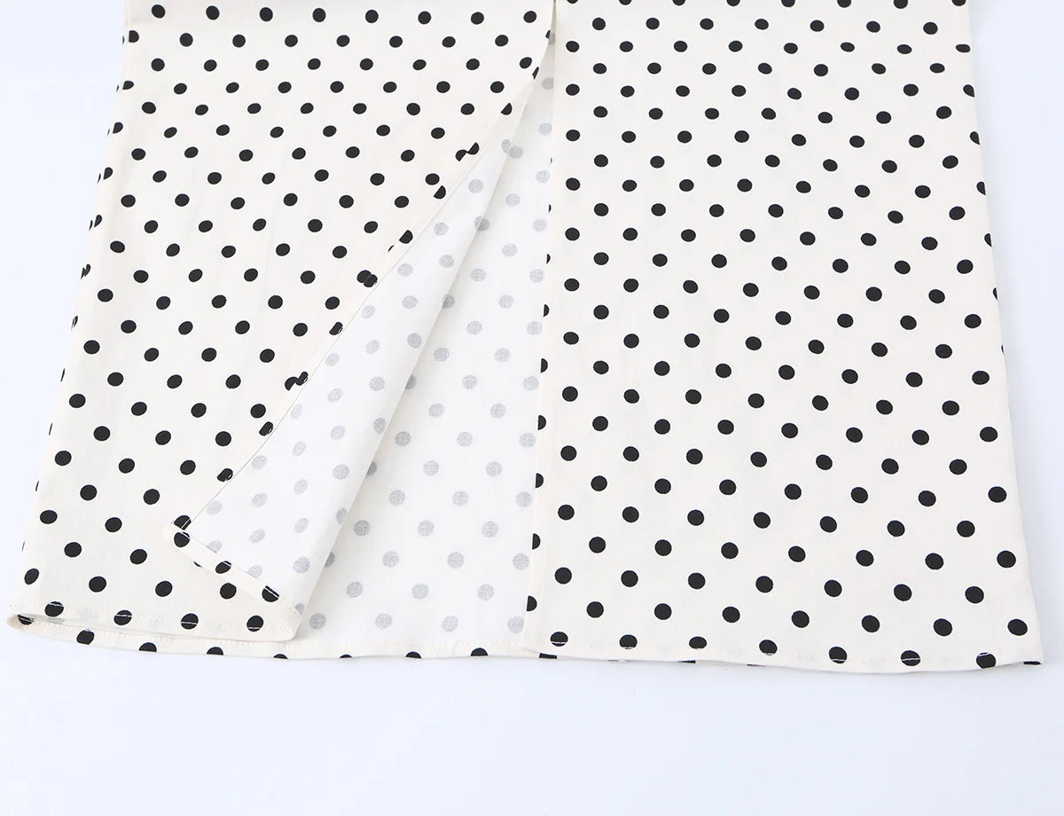 VOILA POLKA DOT MIDI DRESS