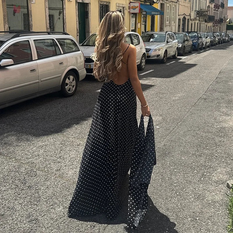 MARIA POLKA DOT MAXI DRESS