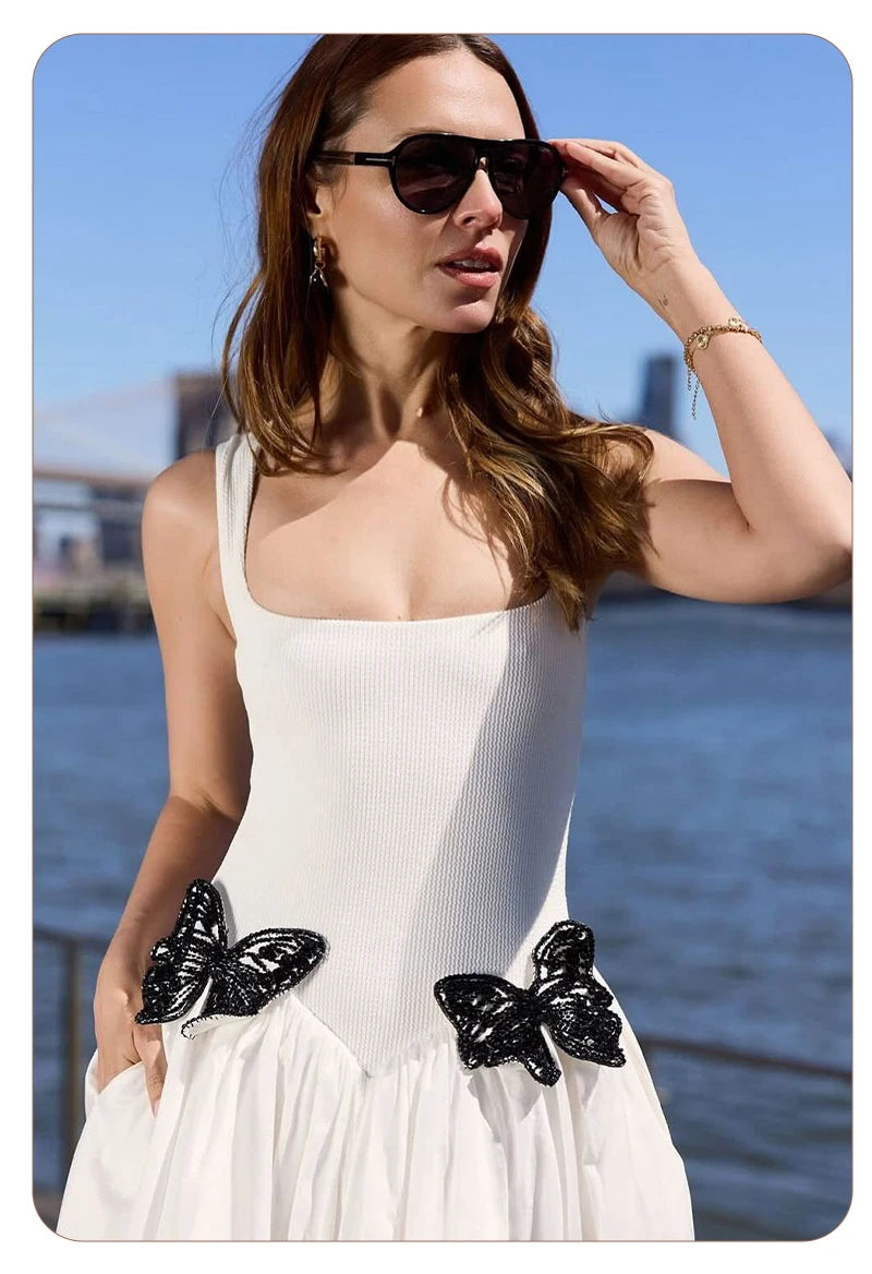 KALIA BUTTERFLY MIDI DRESS