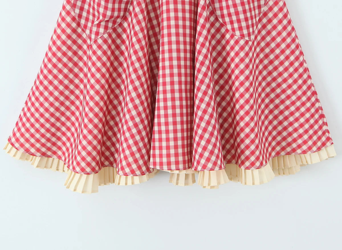 MADDIE PLAID MINI DRESS