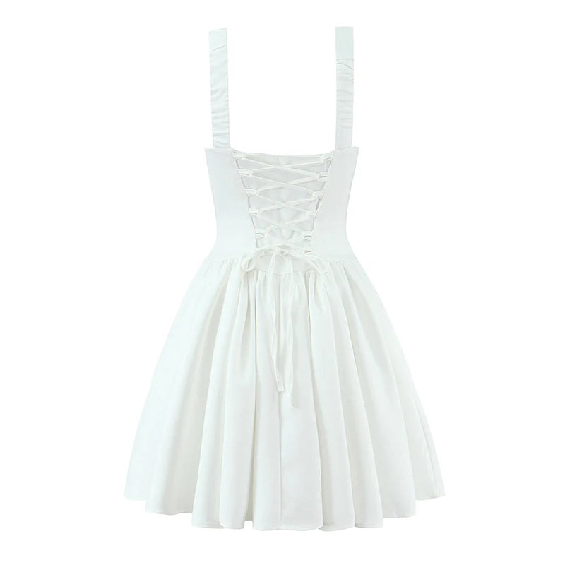 RITA LACE UP MINI DRESS
