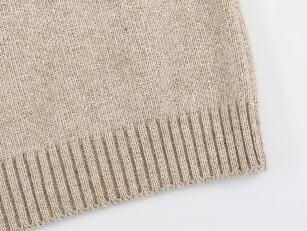 Anna Vintage Casual Hooded Knit Vest
