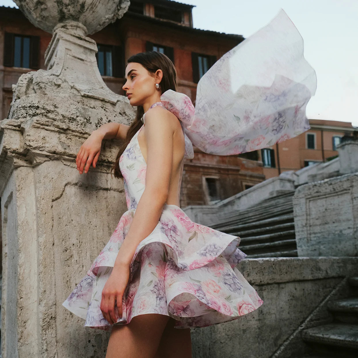 ELLE FLORAL MINI DRESS