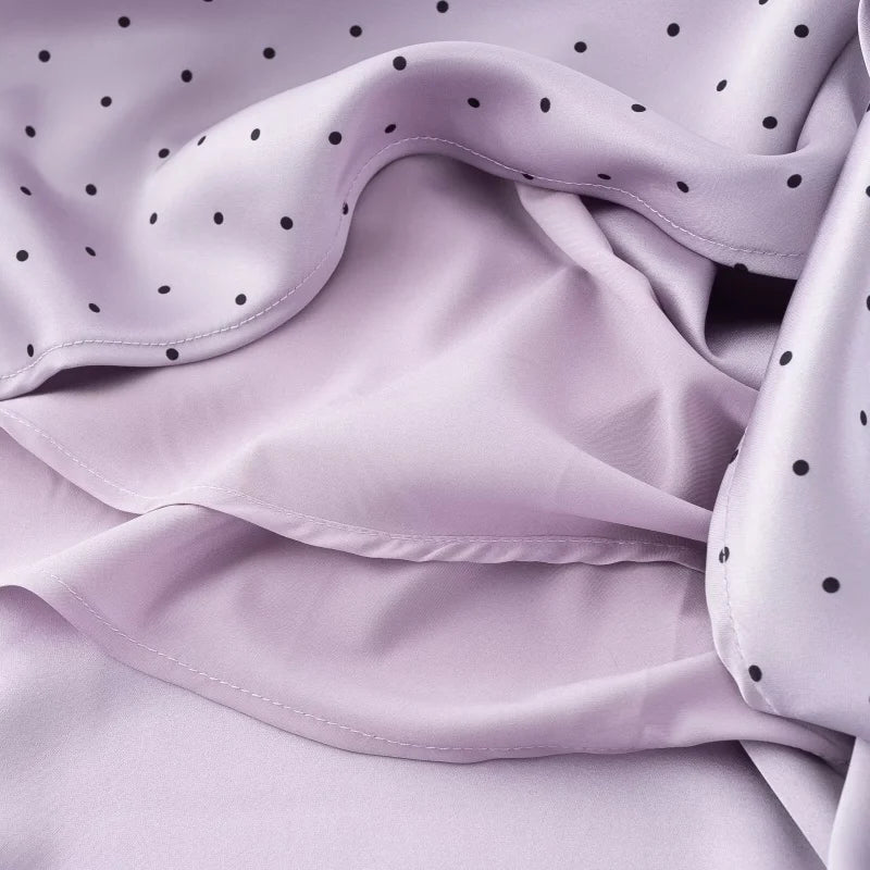 CHARIS POLKA DOT MIDI DRESS LILAC