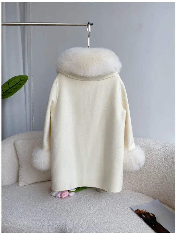 KALA WOOL FOX FUR COAT