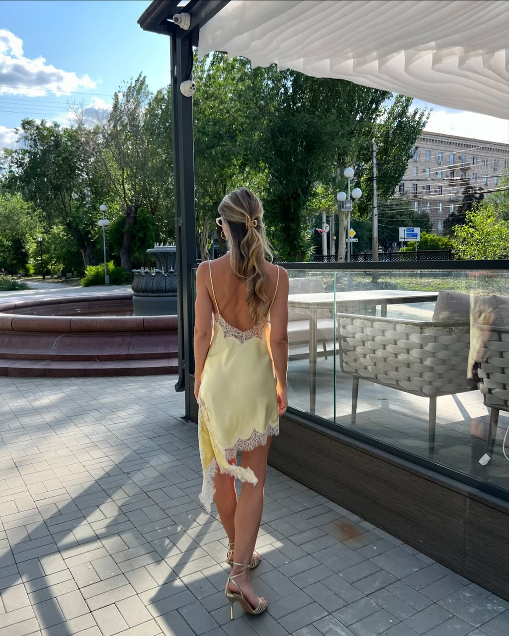 AMAYA LACE SATIN DRESS