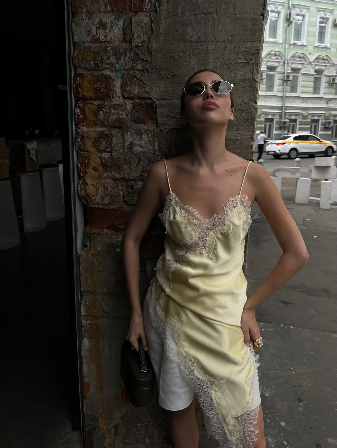 AMAYA LACE SATIN DRESS