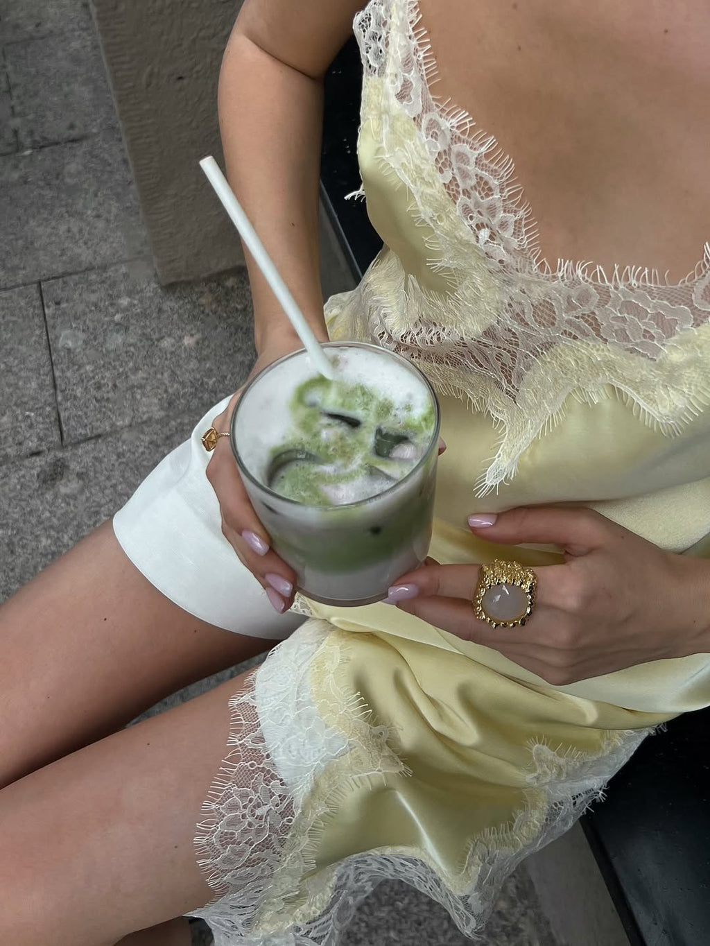 AMAYA LACE SATIN DRESS