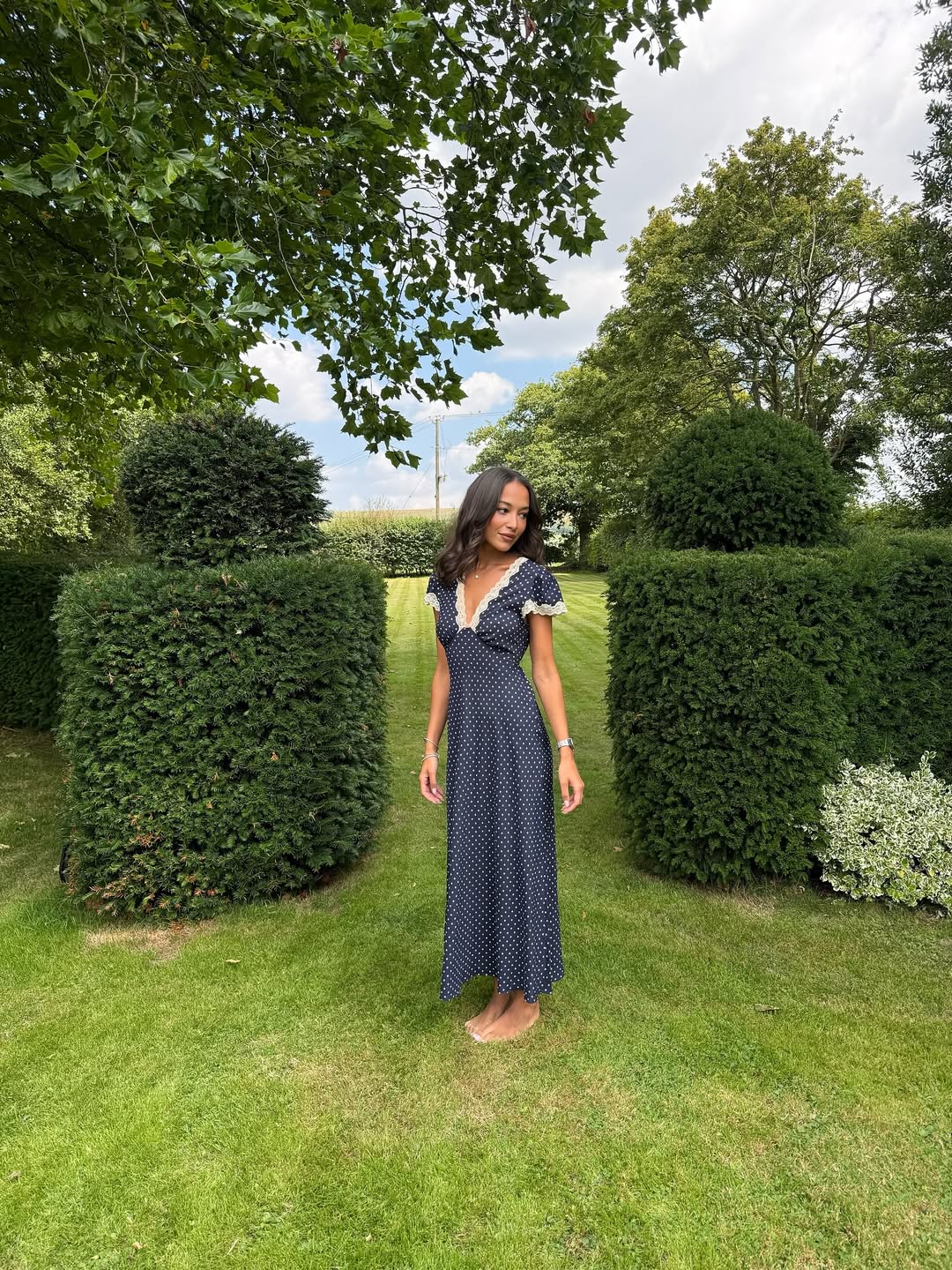 MARGO POLKA DOT MIDI DRESS