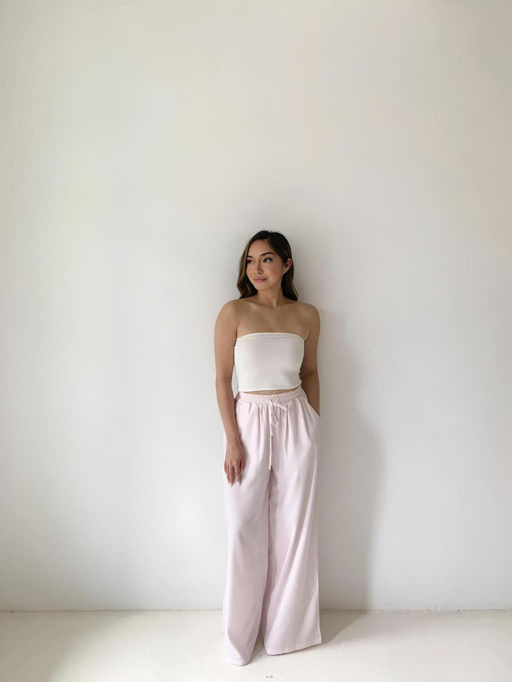 SOLENE STRIPED TWO PIECE SET PINK